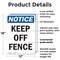 Signmission Keep Off Fence, 12 in W x Rectangle, Plastic OS-2PACK-NS-P-1218-V-13821 - alternate 2